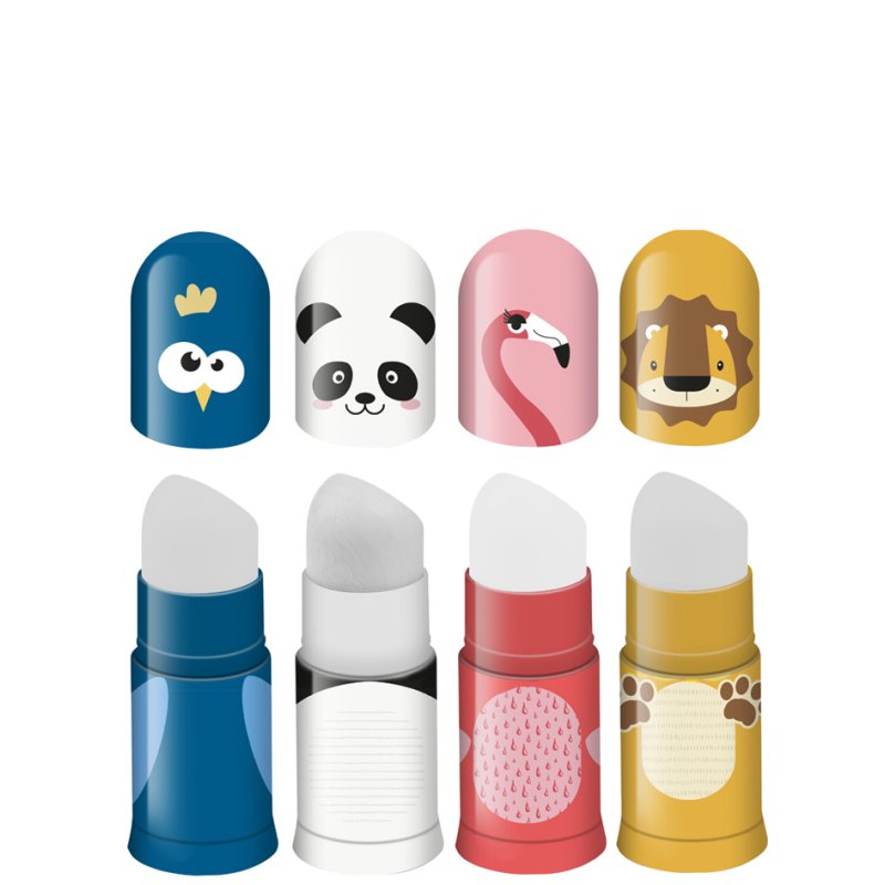 Faber-Castell eraser pencil sharpener combi Faces, 4 animal motifs, 12 pieces